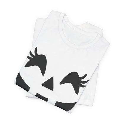 Masque de citrouille Jack O'Lantern Cils Halloween Femmes Filles T-Shirt
