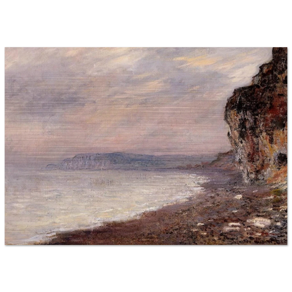 Cliffs at Pourville in the Fog - claude monet Brushed Aluminum Print - 70x100 cm / 28x40 inches | claude monet Aluminum Print | claude monet Prints