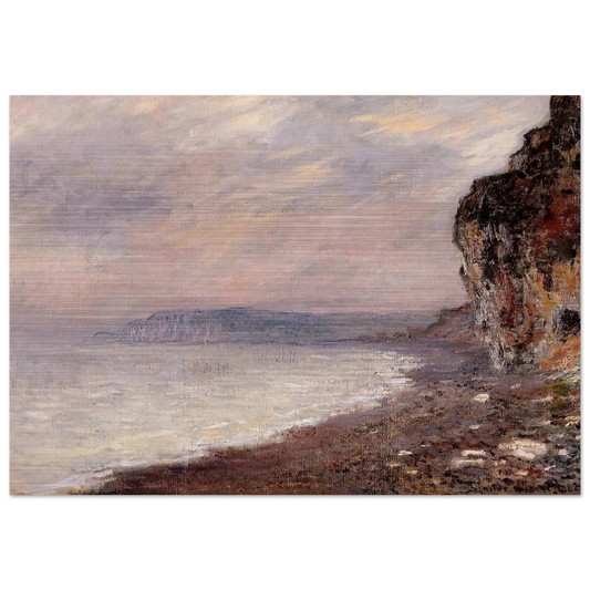 Cliffs at Pourville in the Fog - claude monet Brushed Aluminum Print - 70x100 cm / 28x40 inches | claude monet Aluminum Print | claude monet Prints