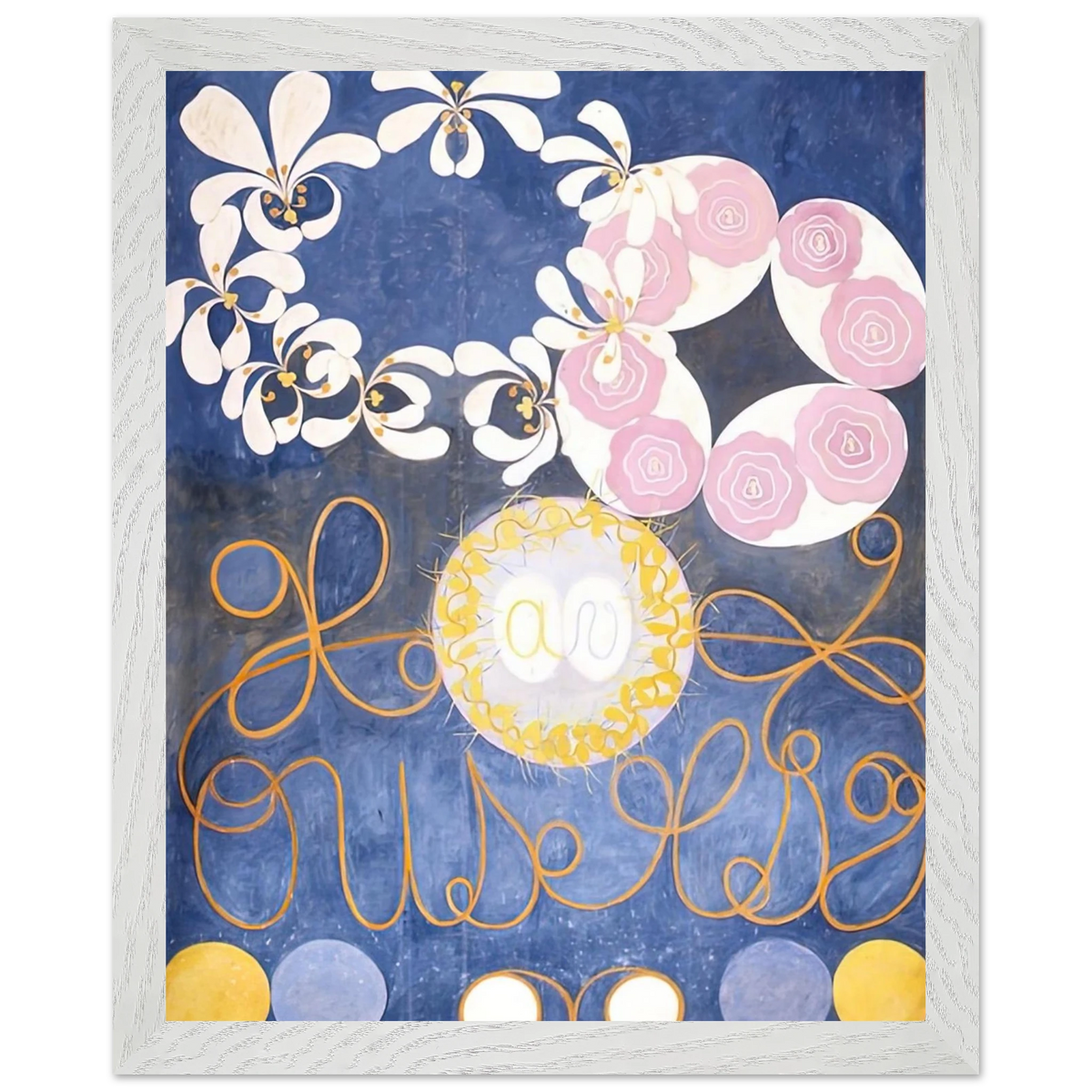 Hilma af Klint - THE TEN LARGEST 1907 Wall art - 45x60 cm / 18x24 inches - Premium Wooden Framed Poster With Fine Art Paper - White frame