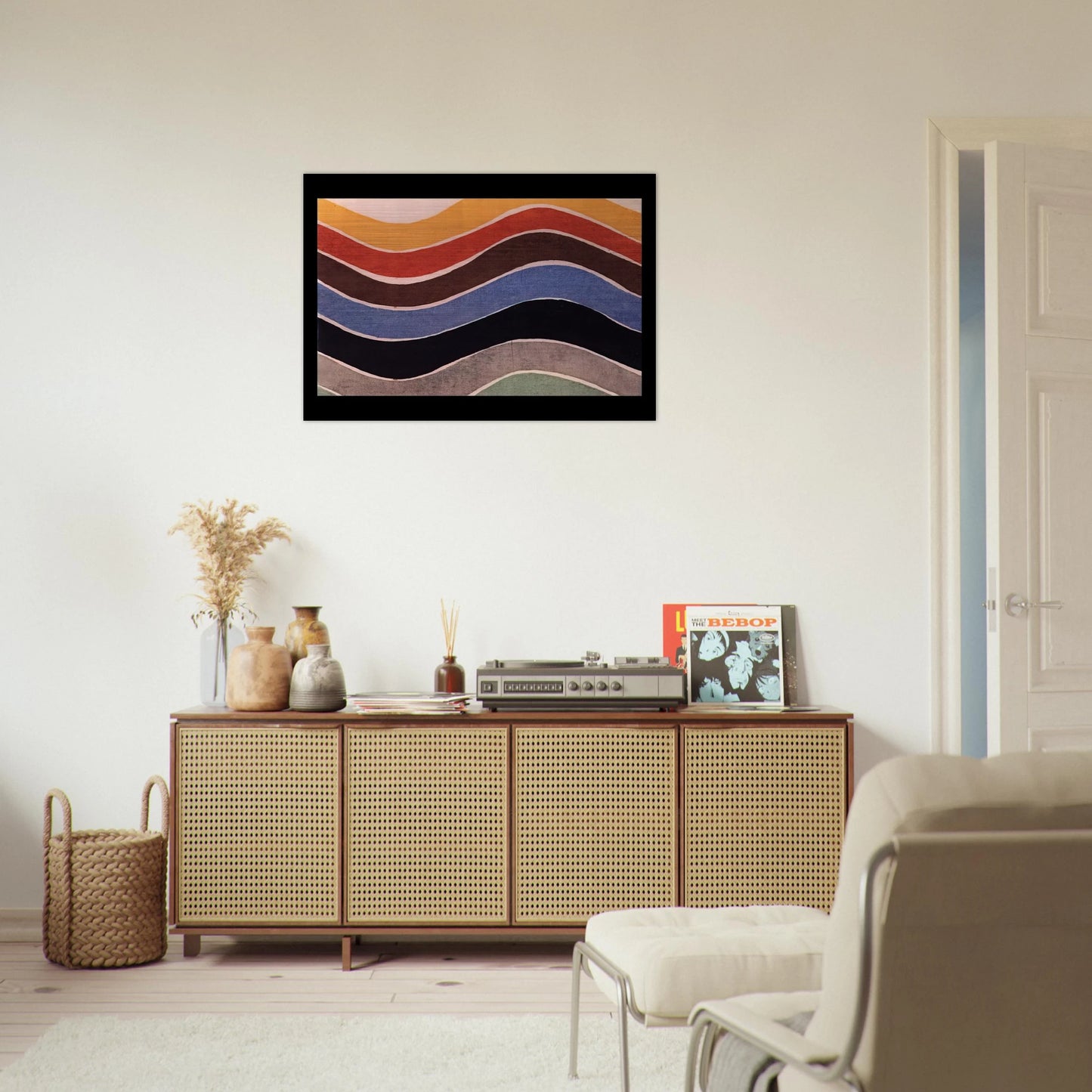 FABRIC PATTERN 1 - Sonia Delaunay Brushed Aluminum Print - 70x100 cm / 28x40 inches | Sonia Delaunay Aluminum Print | Sonia Delaunay Prints