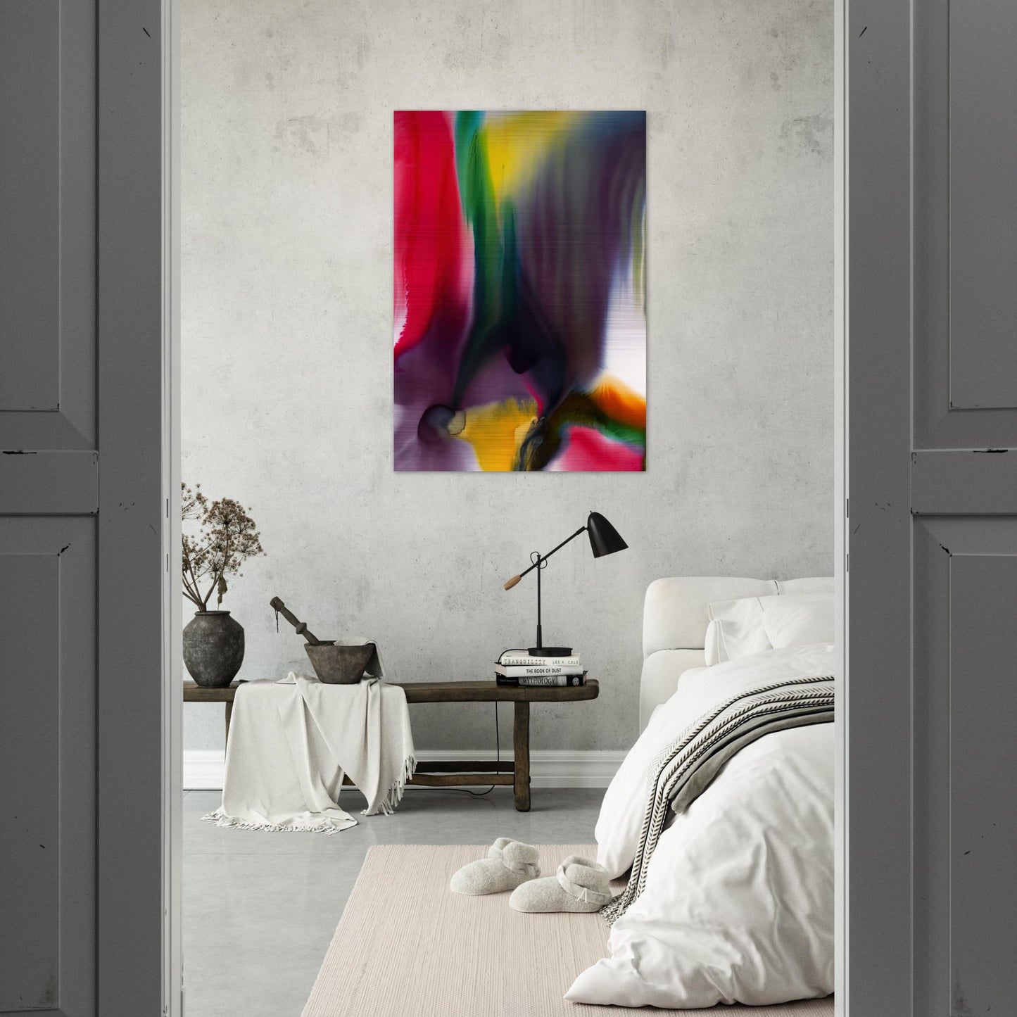 Phenomena Agate Bridge - 1978 - Paul Jenkins Brushed Aluminum Print - 70x100 cm / 28x40 inches | Paul Jenkins Aluminum Print | Paul Jenkins Prints