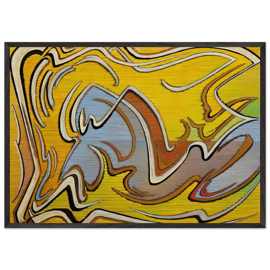 Calligraph Forming - 1958 - Lawren Harris 70x100 cm / 28x40 inches Framed Art Print – Black Wooden Frame