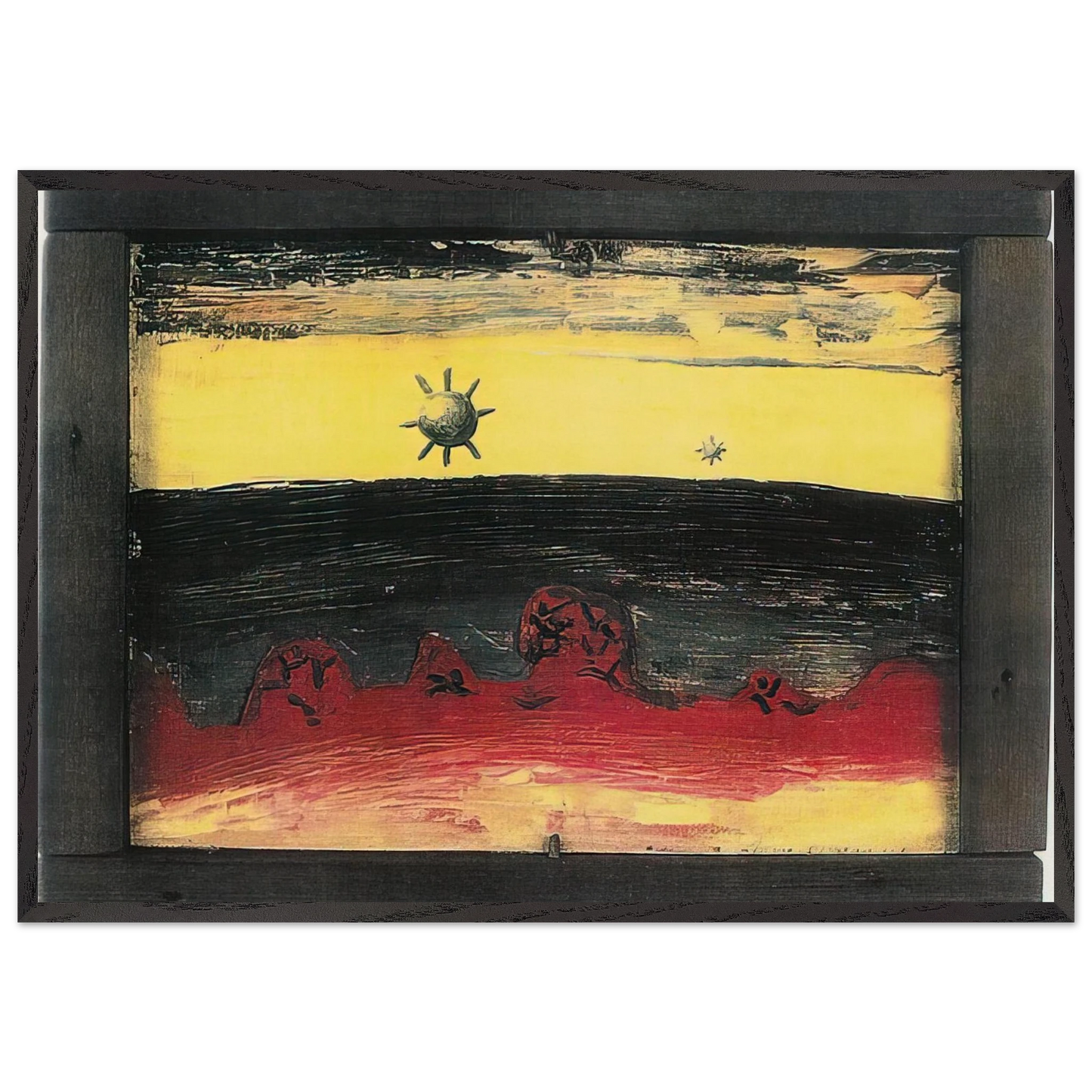 Prophecy - 1946 - Forrest Bess 70x100 cm / 28x40 inches Framed Art Print – Black Wooden Frame