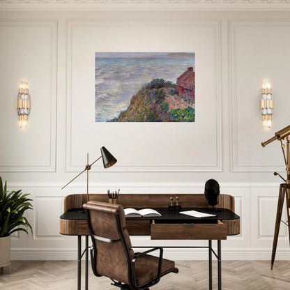 Fisherman`s House in Petit-Ailly - claude monet Brushed Aluminum Print - 70x100 cm / 28x40 inches | claude monet Aluminum Print | claude monet Prints