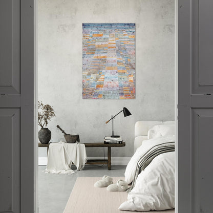 MAIN PATH AND BYWAYS 1929 - Paul Klee Brushed Aluminum Print - 70x100 cm / 28x40 inches | Paul Klee Aluminum Print | Paul Klee Prints