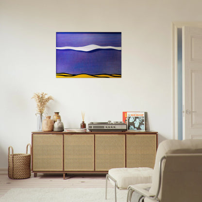 ARCTIC LANDSCAPE 1964 - Roy Lichtenstein Brushed Aluminum Print - 70x100 cm / 28x40 inches | Roy Lichtenstein Aluminum Print | Roy Lichtenstein Prints