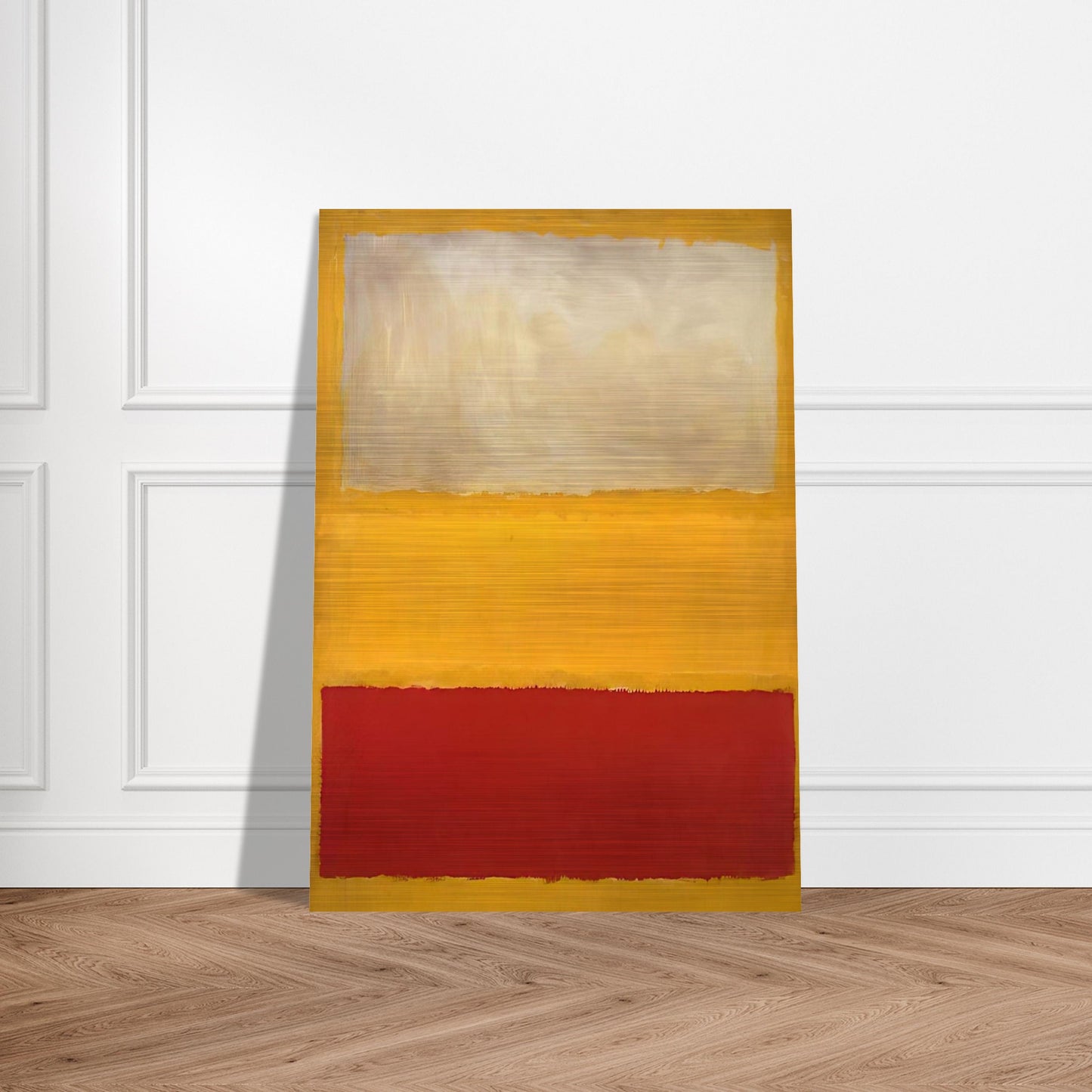 No. 13 White, Red on Yellow - Mark Rothko Brushed Aluminum Print - 70x100 cm / 28x40 inches | Mark Rothko Aluminum Print | Mark Rothko Prints