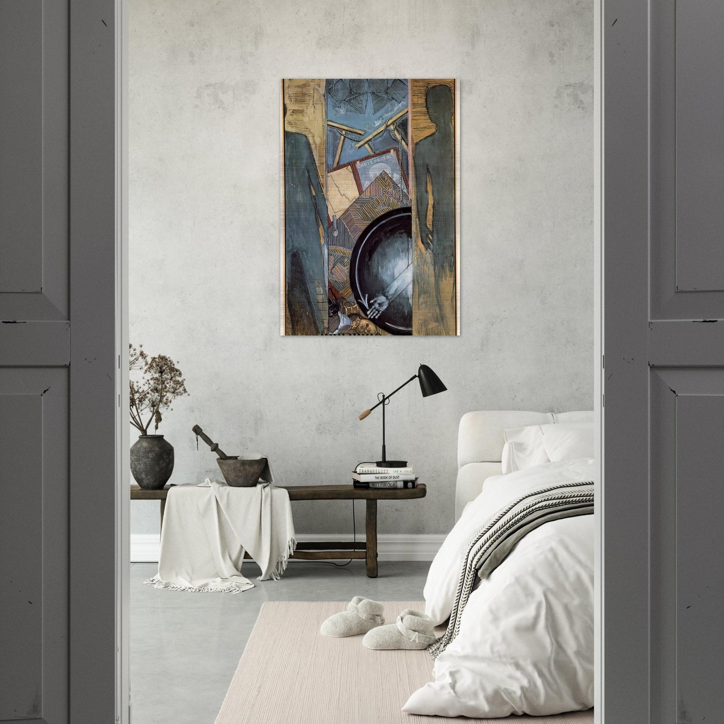 FALL - Jasper Johns Brushed Aluminum Print - 70x100 cm / 28x40 inches | Jasper Johns Aluminum Print | Jasper Johns Prints