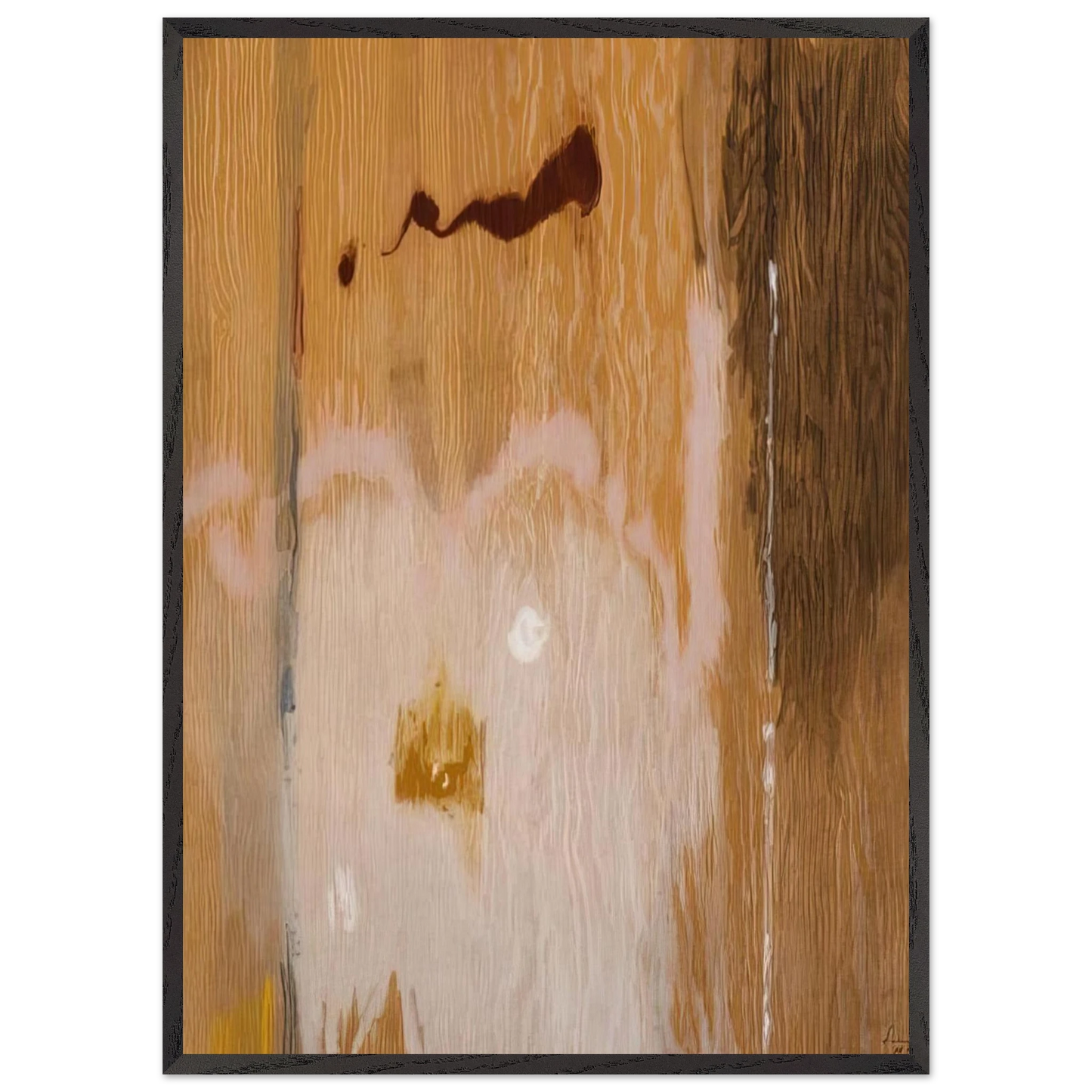 Helen Frankenthaler - Tales of Genji VI - 1998 Wall art - 13x18 cm / 5x7 inches - Premium Wooden Framed Poster With Fine Art Paper-canvas - Black frame