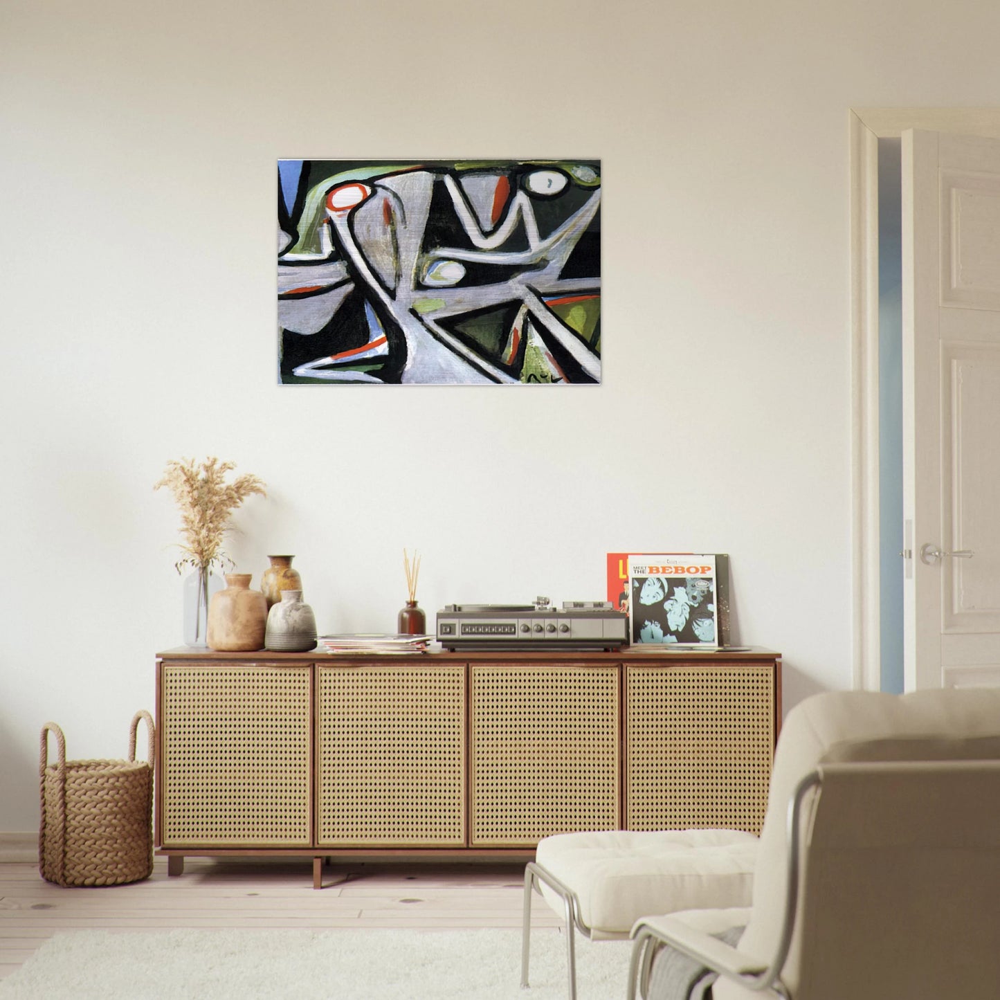 Desertique - 1981 - Bram van Velde Brushed Aluminum Print - 70x100 cm / 28x40 inches | Bram van Velde Aluminum Print | Bram van Velde Prints