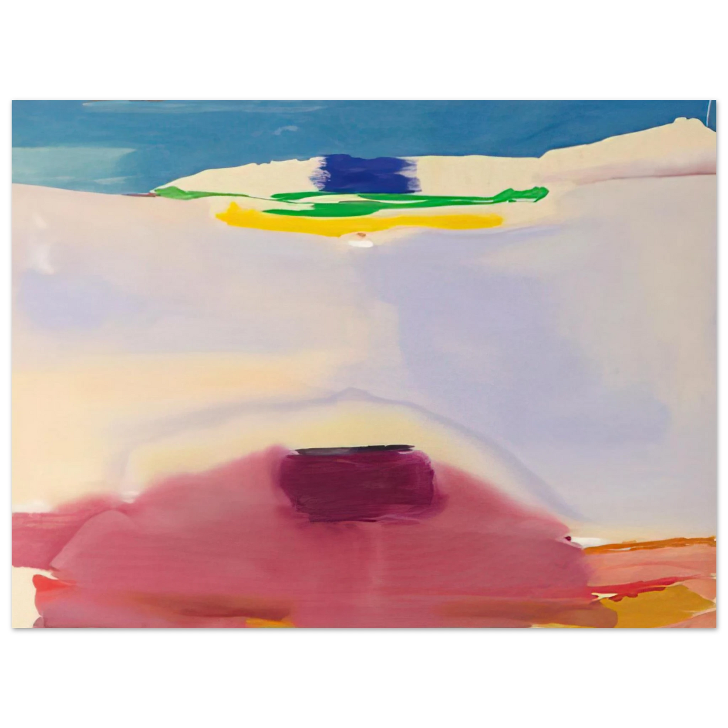 Helen Frankenthaler - Leveling - 1973 Wall art - 27x35 cm / 11x14 inches - Premium Wooden Framed Poster With Fine Art Paper-canvas - Wood frame