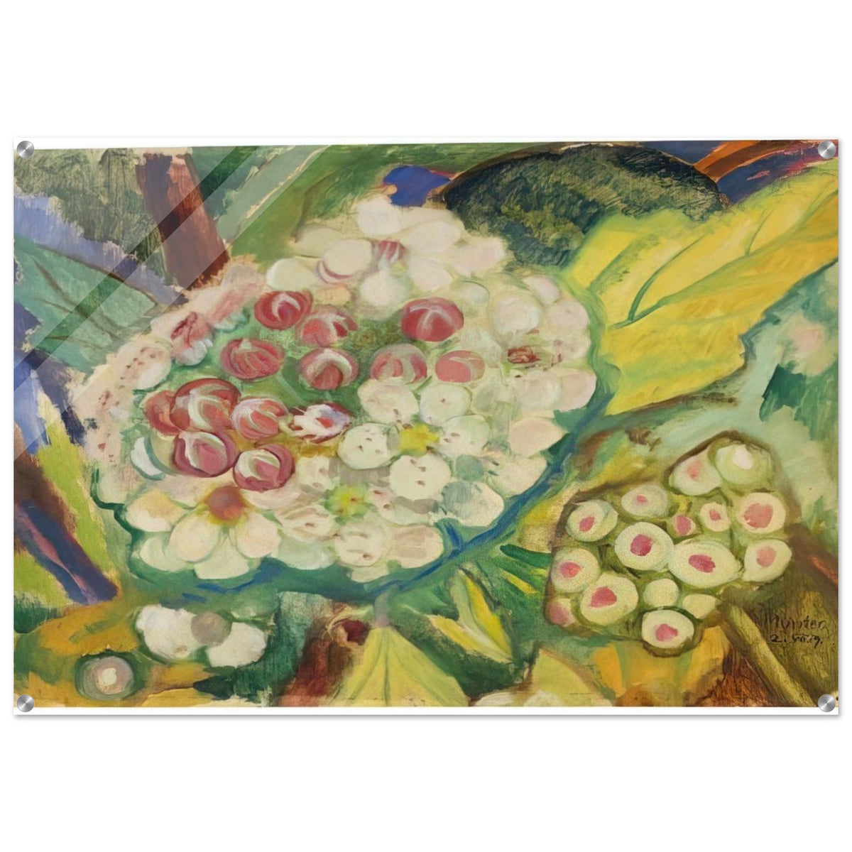 VOM WEISSEN BUSCH 1919 - Gabriele Munter Acrylic Print - 70x100 cm / 28x40″ inches