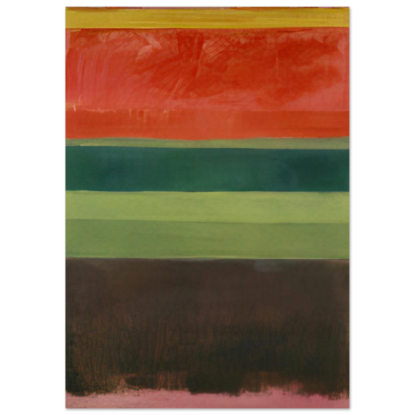 Mark Rothko - Untitled - 1949 Wall Art - 30x40 cm / 12x16 inches - Premium Wooden Framed Poster With Fine Art Paper - Black frame
