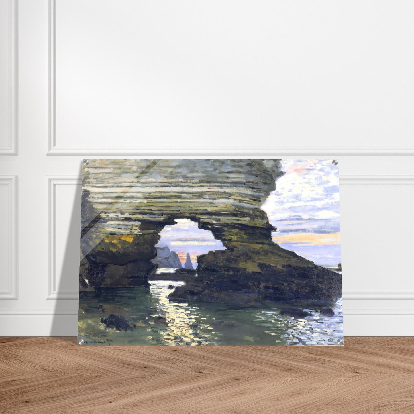 Port d `Amount Etretat - claude monet Acrylic Print - 70x100 cm / 28x40″ inches