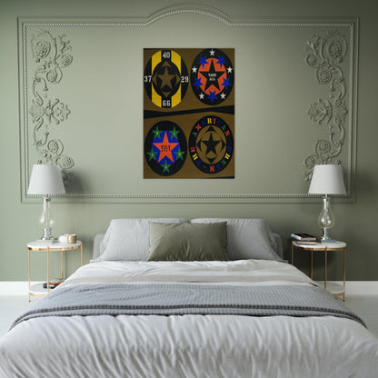 The American Dream, I - Robert Indiana Brushed Aluminum Print - 70x100 cm / 28x40 inches | Robert Indiana Aluminum Print | Robert Indiana Prints