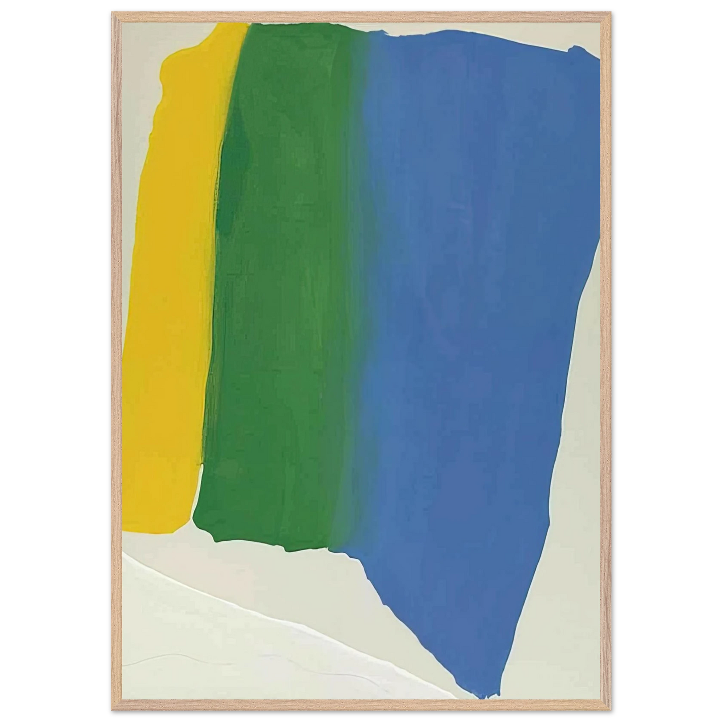 Helen Frankenthaler - Summer Insignia - 1969 Wall art - 70x100 cm / 28x40 inches - Premium Wooden Framed Poster With Fine Art Paper-canvas - White frame