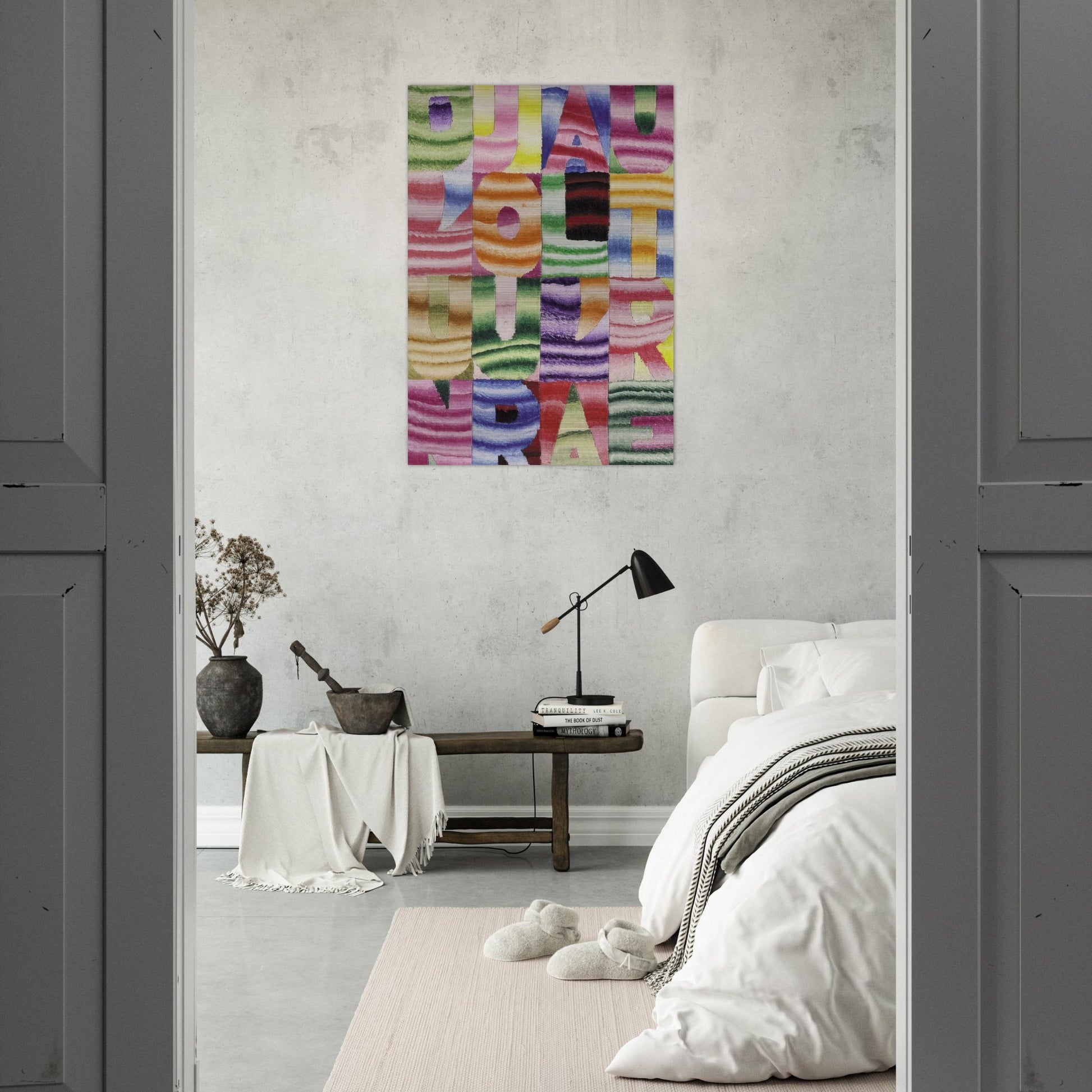 D UN JOUR A L AUTRE - Alighiero Boetti Brushed Aluminum Print - 70x100 cm / 28x40 inches | Alighiero Boetti Aluminum Print | Alighiero Boetti Prints