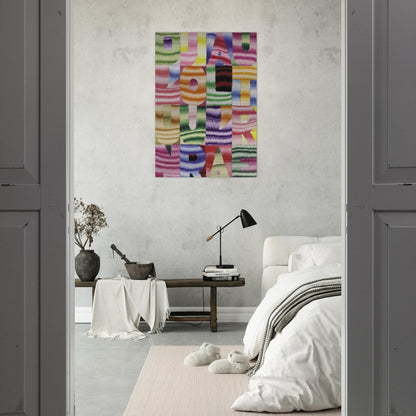 D UN JOUR A L AUTRE - Alighiero Boetti Brushed Aluminum Print - 70x100 cm / 28x40 inches | Alighiero Boetti Aluminum Print | Alighiero Boetti Prints