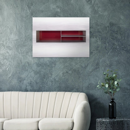 Untitled - 1985 - Donald Judd Brushed Aluminum Print - 70x100 cm / 28x40 inches | Donald Judd Aluminum Print | Donald Judd Prints