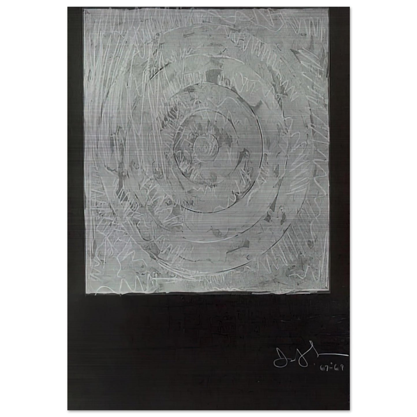 WHITE TARGET 1969 - Jasper Johns Brushed Aluminum Print - 70x100 cm / 28x40 inches | Jasper Johns Aluminum Print | Jasper Johns Prints