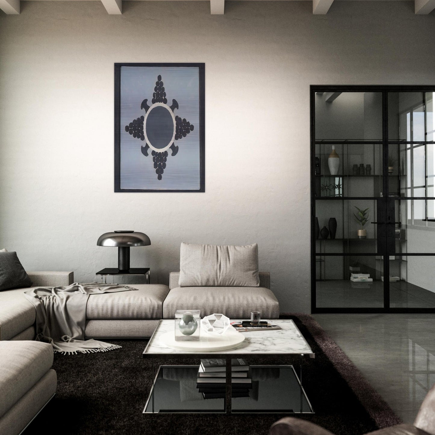 Mandala - 1955 - Forrest Bess Brushed Aluminum Print - 70x100 cm / 28x40 inches | Forrest Bess Aluminum Print | Forrest Bess Prints