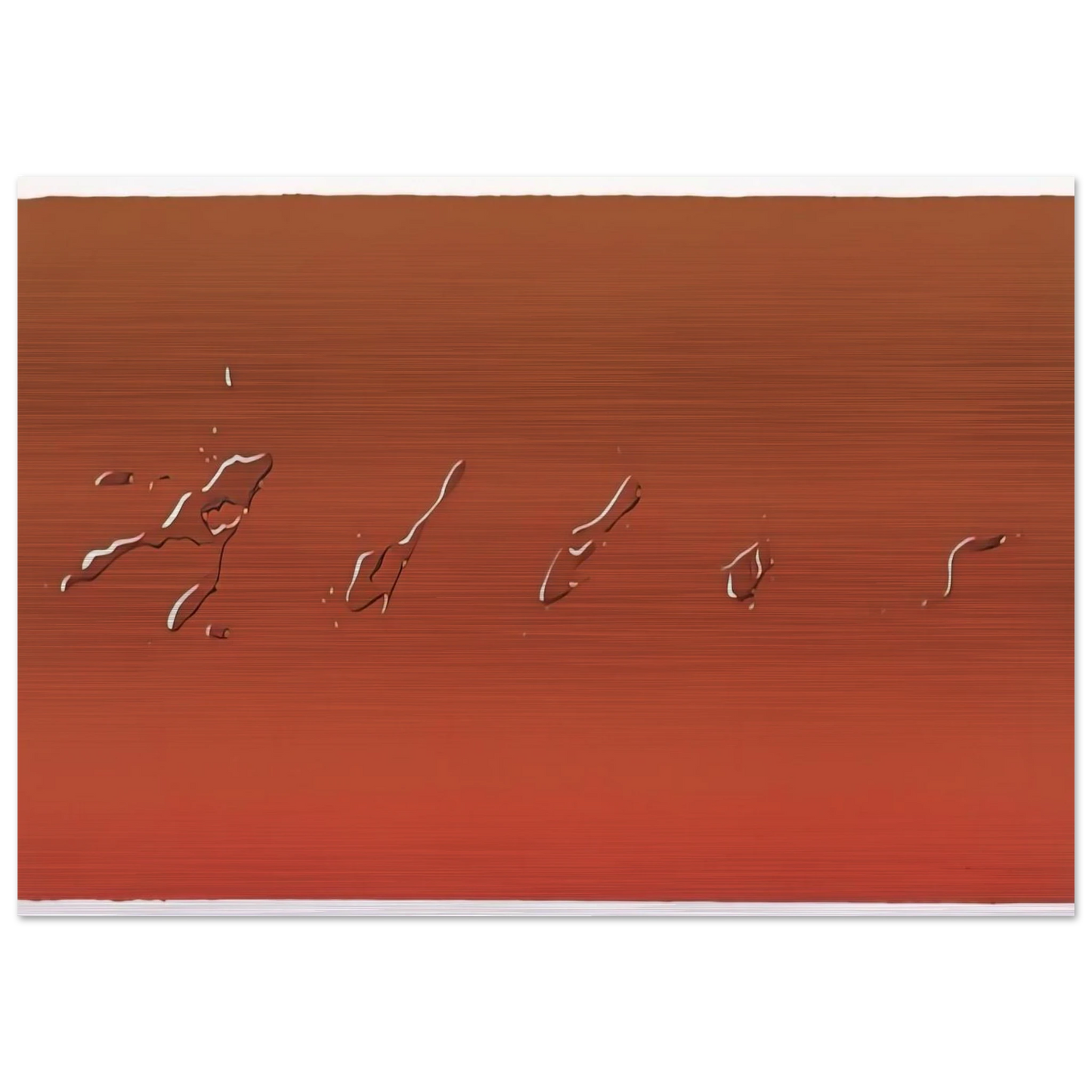 ADIOS 1969 - Edward Ruscha Brushed Aluminum Print - 70x100 cm / 28x40 inches | Edward Ruscha Aluminum Print | Edward Ruscha Prints