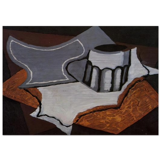 THE GOBLET 1927 - Juan Gris Brushed Aluminum Print - 70x100 cm / 28x40 inches | Juan Gris Aluminum Print | Juan Gris Prints