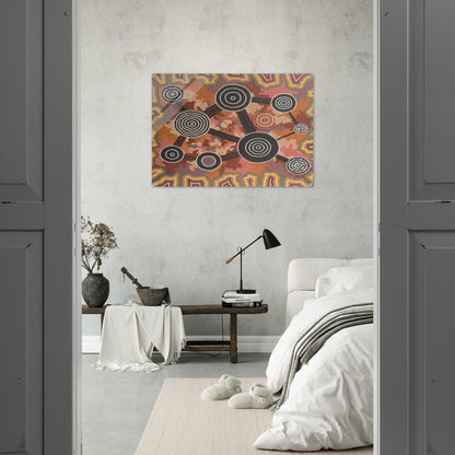 Untitled - 1996 - Clifford Possum Tjapaltjarri Acrylic Print - 70x100 cm / 28x40″ inches