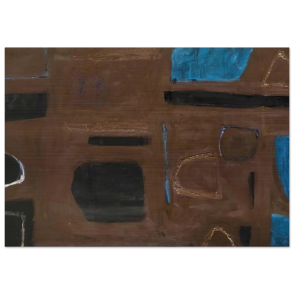 Brown and Black - 1960 - William Scott Brushed Aluminum Print - 70x100 cm / 28x40 inches | William Scott Aluminum Print | William Scott Prints