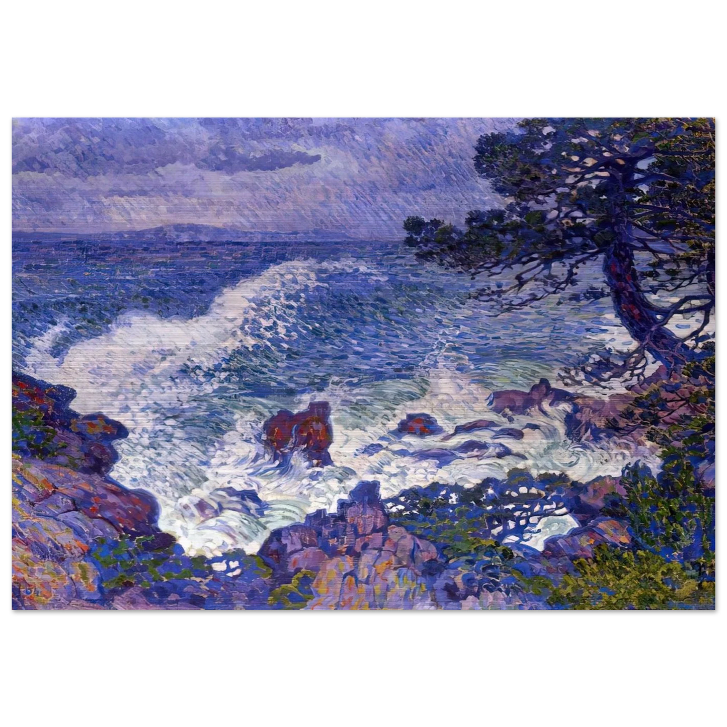 EAST WIND 1904 - Theo van Rysselberghe Brushed Aluminum Print - 70x100 cm / 28x40 inches | Theo van Rysselberghe Aluminum Print | Theo van Rysselberghe Prints