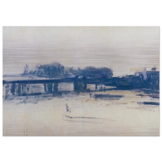 Charing Cross Bridge study - claude monet Brushed Aluminum Print - 70x100 cm / 28x40 inches | claude monet Aluminum Print | claude monet Prints