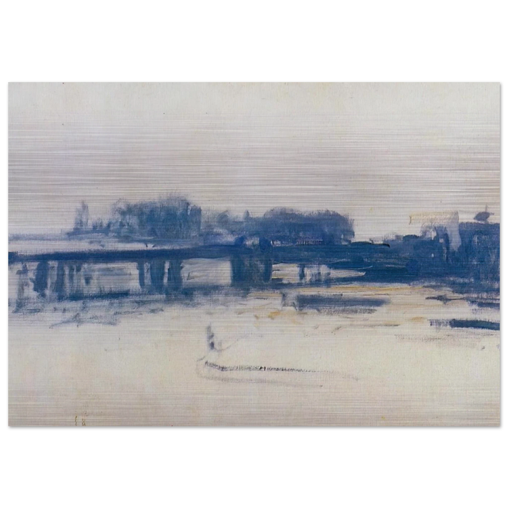 Charing Cross Bridge study - claude monet Brushed Aluminum Print - 70x100 cm / 28x40 inches | claude monet Aluminum Print | claude monet Prints