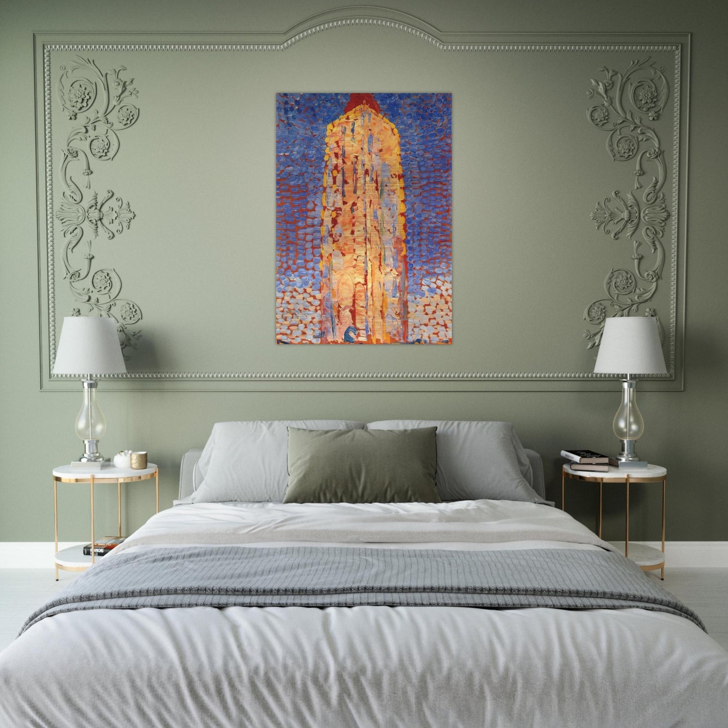Lighthouse in Westkapelle - Piet Mondrian Brushed Aluminum Print - 70x100 cm / 28x40 inches | Piet Mondrian Aluminum Print | Piet Mondrian Prints
