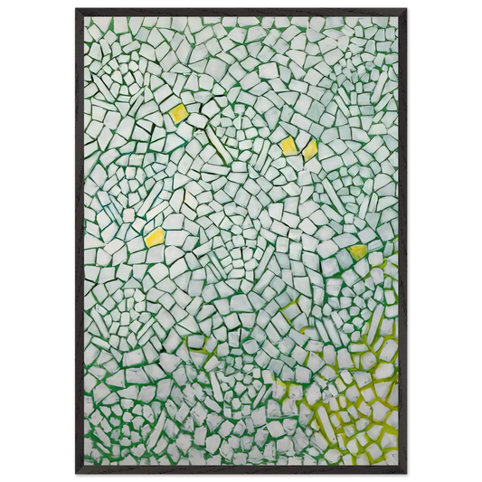 WHITE ROSES SING AND SING 1976 - Alma Woodsey Thomas 70x100 cm / 28x40 inches Framed Art Print – Black Wooden Frame