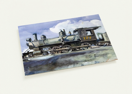 D. and R. G. Locomotive By Edward Hopper Pack of 10 Post Cards | Edward Hopper Post Cards | A6 (10.5 x 14.8 cm) - 4.1 x 5.8 inches