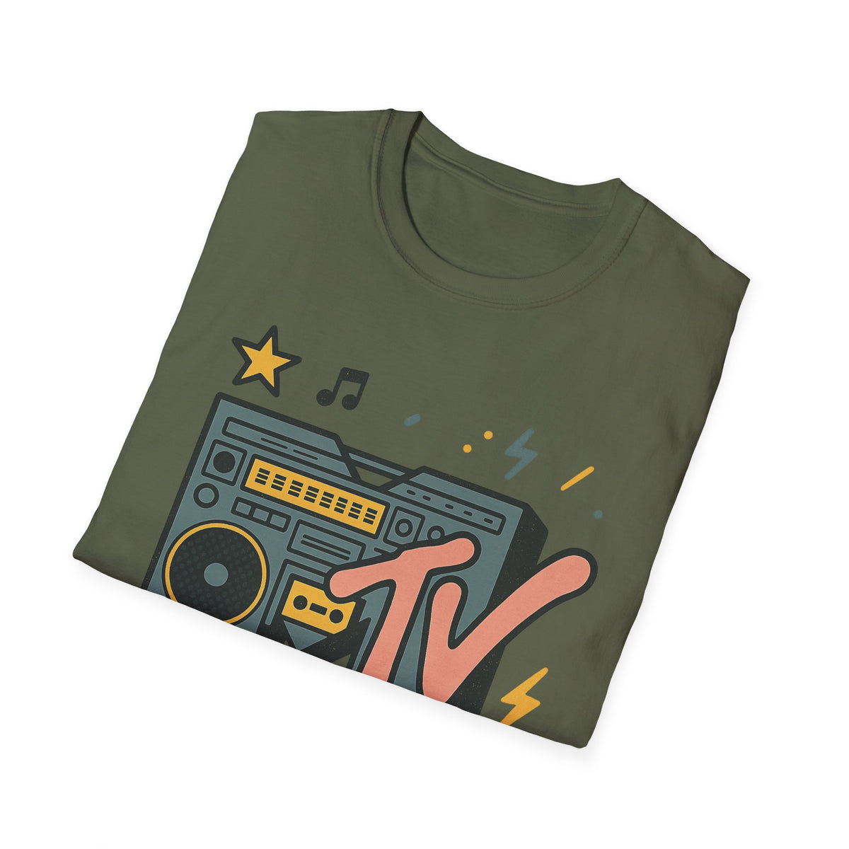 T-shirt graphique rétro MTV vintage imprimé léopard musical années 80 90 années nostalgiques unisexe shirt de groupe style rock imprimé animal
