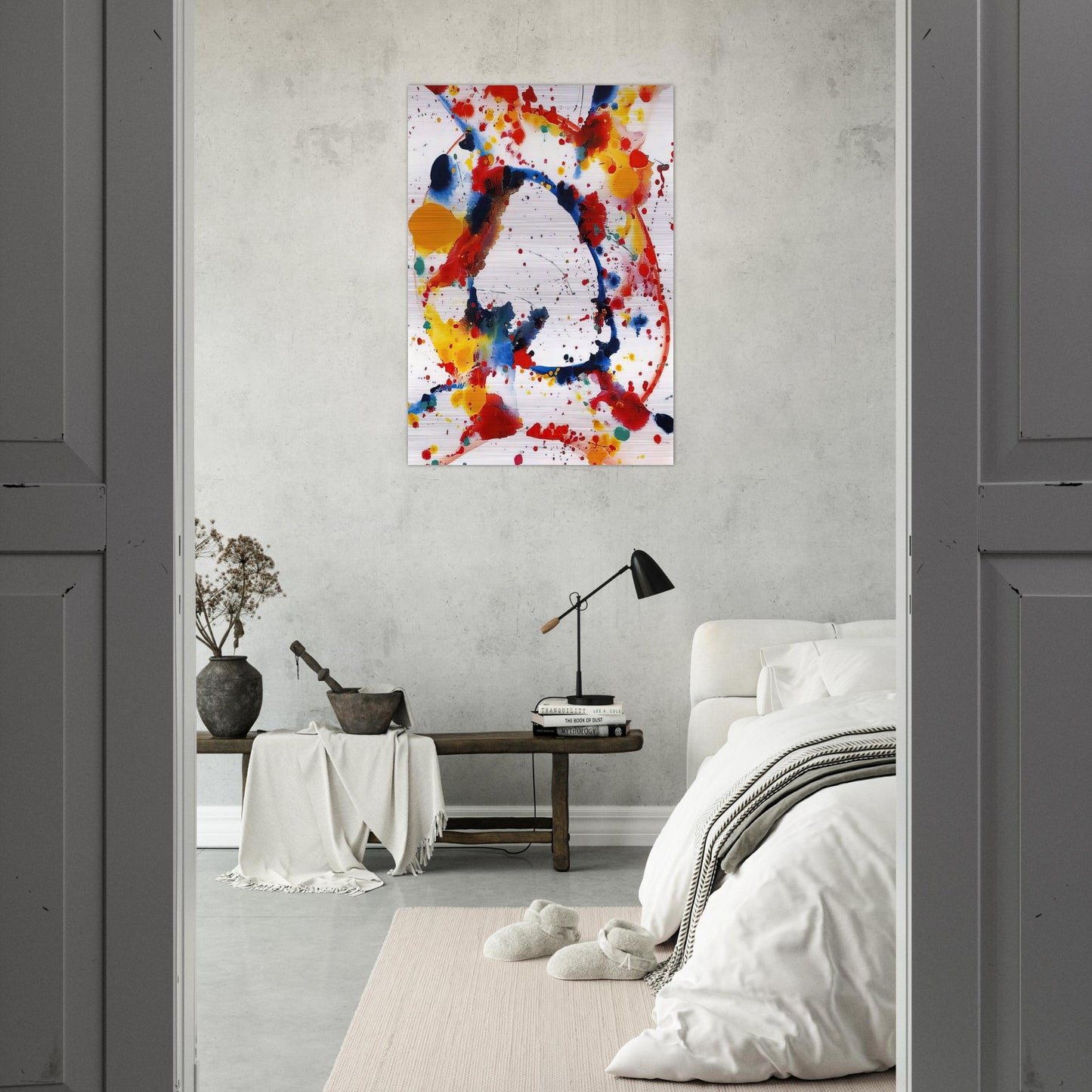Untitled  Holy Hole  - Sam Francis Brushed Aluminum Print - 70x100 cm / 28x40 inches | Sam Francis Aluminum Print | Sam Francis Prints