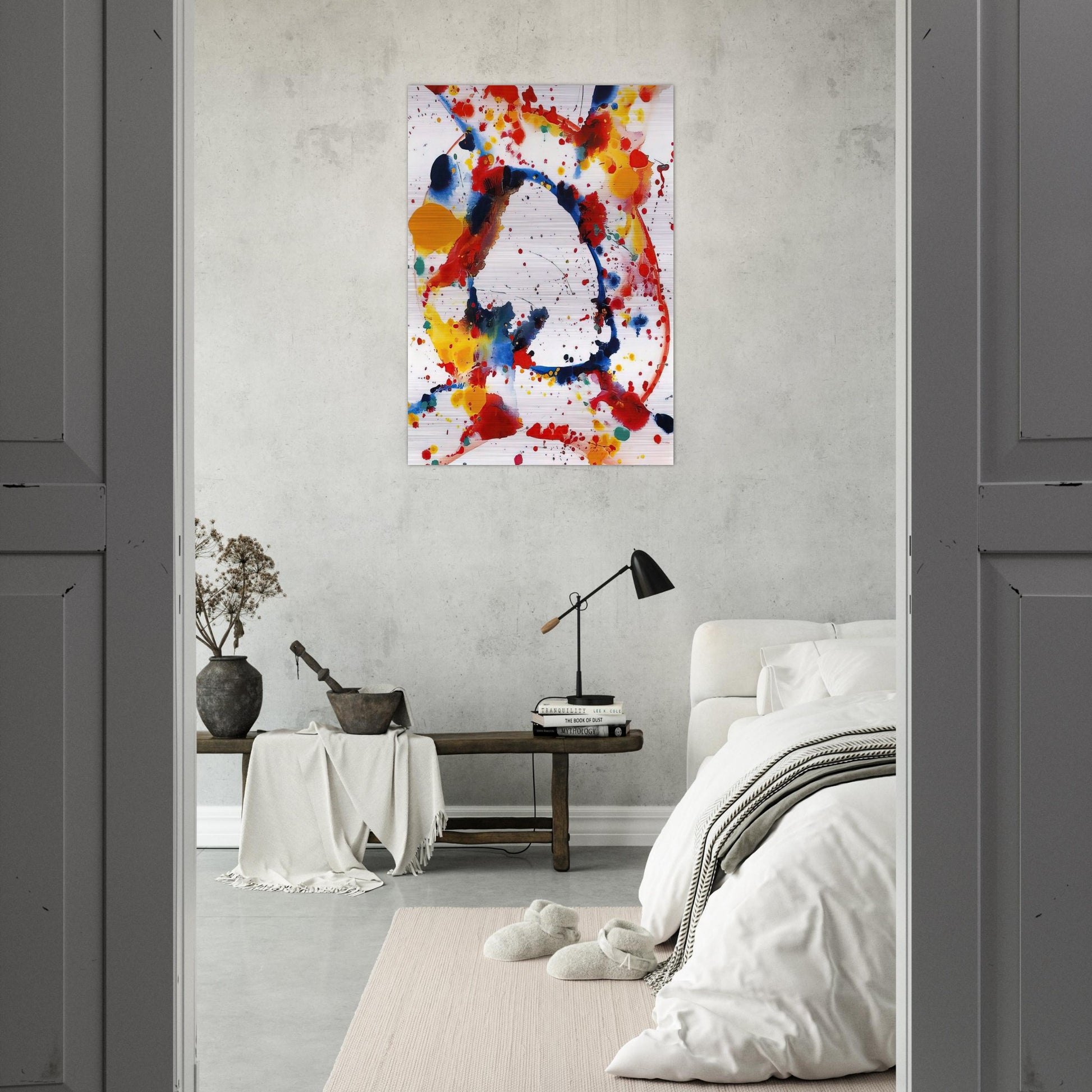 Untitled  Holy Hole  - Sam Francis Brushed Aluminum Print - 70x100 cm / 28x40 inches | Sam Francis Aluminum Print | Sam Francis Prints
