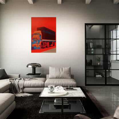 Truck Announcement - Andy Warhol Brushed Aluminum Print - 70x100 cm / 28x40 inches | Andy Warhol Aluminum Print | Andy Warhol Prints