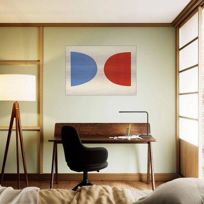 Blue and Orange - Ellsworth Kelly Brushed Aluminum Print - 70x100 cm / 28x40 inches | Ellsworth Kelly Aluminum Print | Ellsworth Kelly Prints