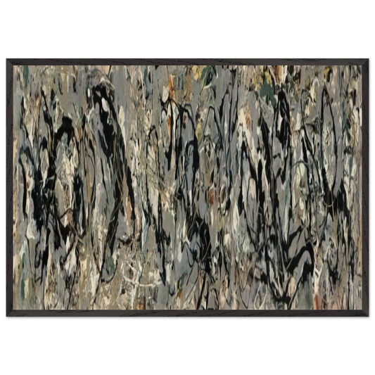 NUMBER 10 1949 - Jackson Pollock 70x100 cm / 28x40 inches Framed Art Print – Black Wooden Frame