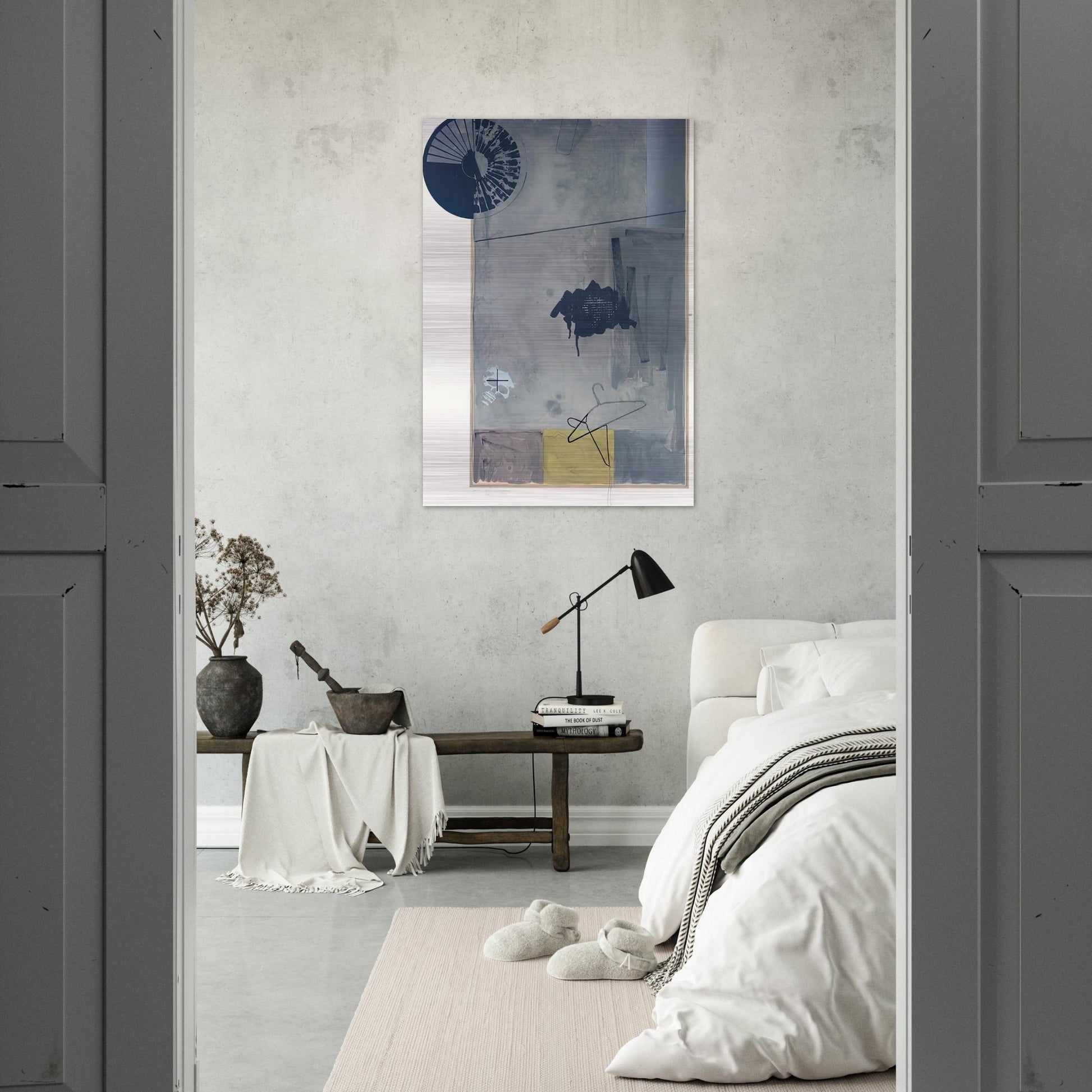 EVIAN - Jasper Johns Brushed Aluminum Print - 70x100 cm / 28x40 inches | Jasper Johns Aluminum Print | Jasper Johns Prints