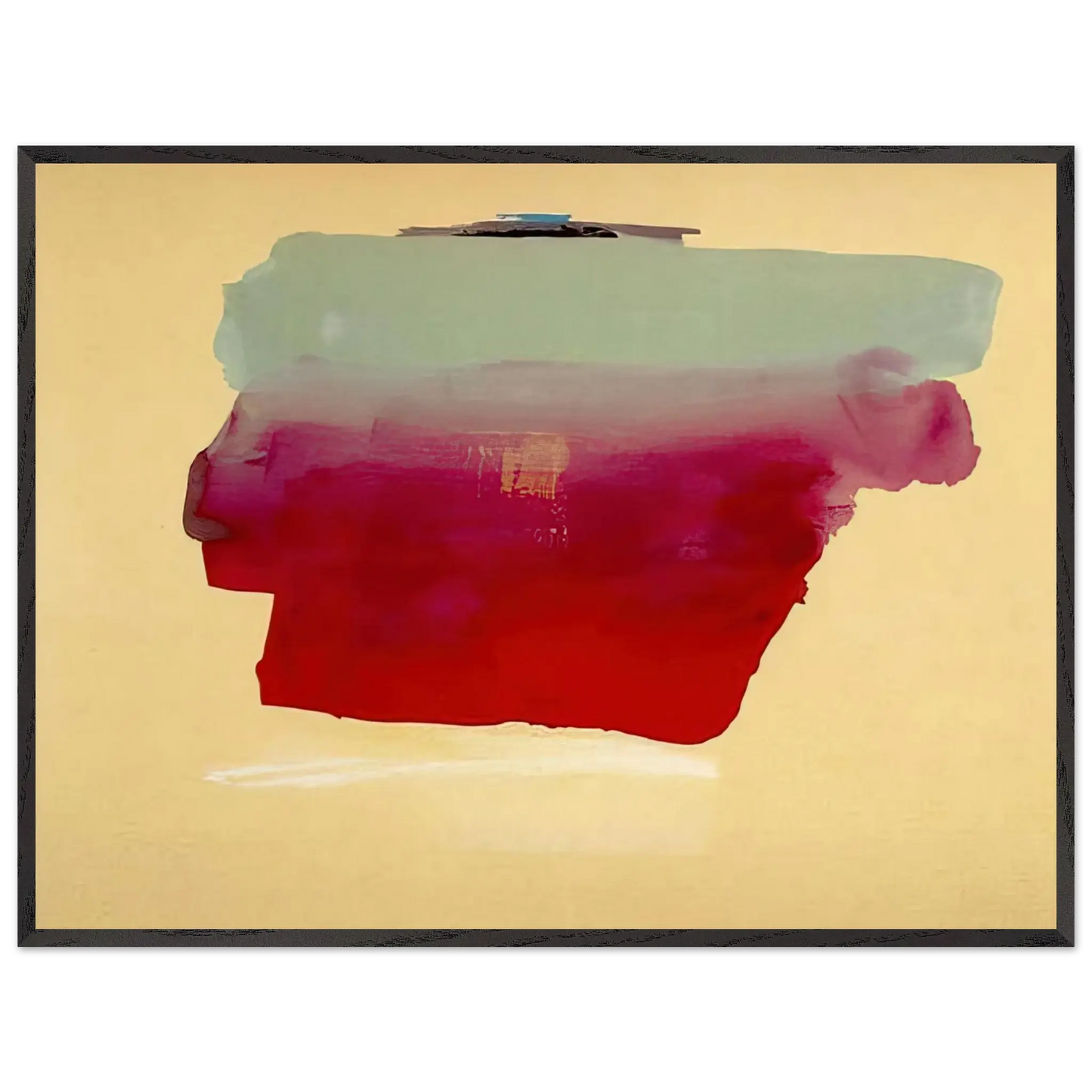 Helen Frankenthaler - Robinson s Wrap - 1974 Wall art - 30x45 cm / 12x18 Inches - Premium Wooden Framed Poster With Fine Art Paper - Black frame