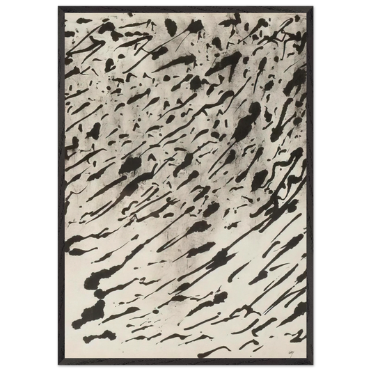UNTITLED 5 N1 - Henri Michaux 70x100 cm / 28x40 inches Framed Art Print – Black Wooden Frame