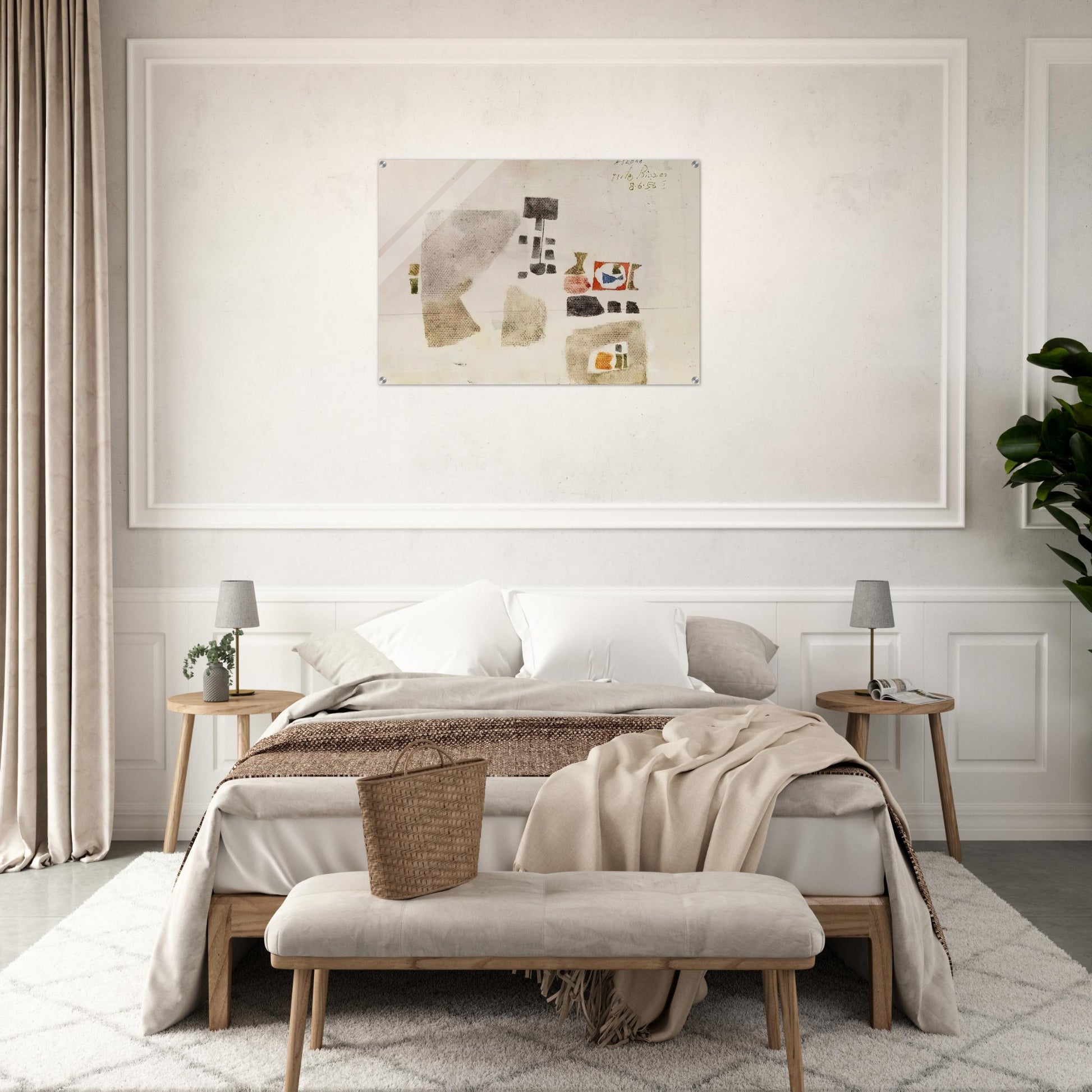 Komposition - 1956 - Julius Bissier Acrylic Print - 70x100 cm / 28x40″ inches