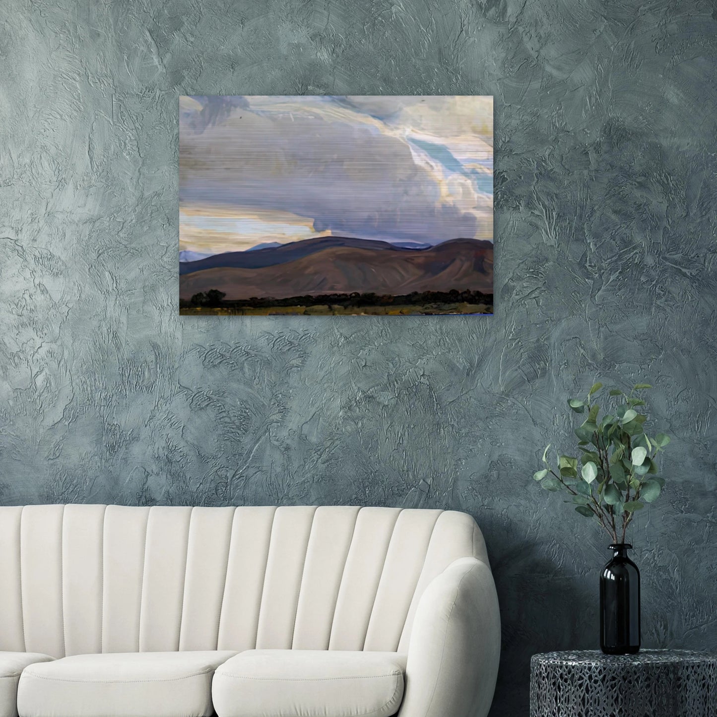 STORM FROM THE SIERRA 1937 - Maynard Dixon Brushed Aluminum Print - 70x100 cm / 28x40 inches | Maynard Dixon Aluminum Print | Maynard Dixon Prints