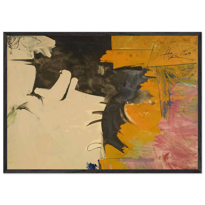 Psychoseismorama II - 1960 - Hassel Smith 70x100 cm / 28x40 inches Framed Art Print – Black Wooden Frame