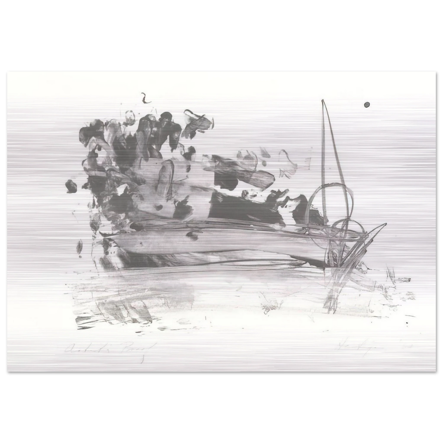 The Hero Leaves His Ship - Grace Hartigan Brushed Aluminum Print - 70x100 cm / 28x40 inches | Grace Hartigan Aluminum Print | Grace Hartigan Prints