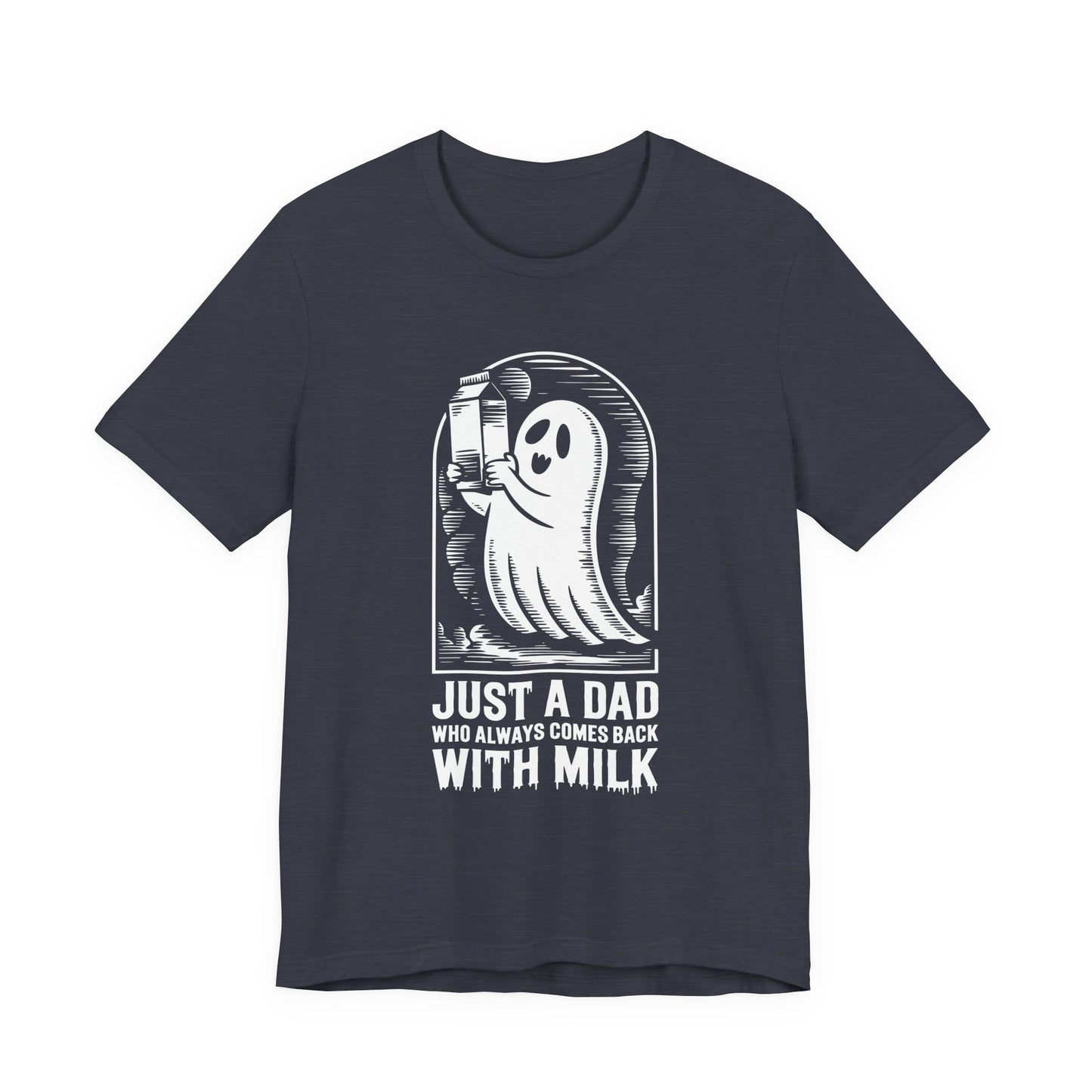 just un père qui revient toujours avec du lait t-shirt Halloween - T-shirt unisexe en jersey à manches courtes